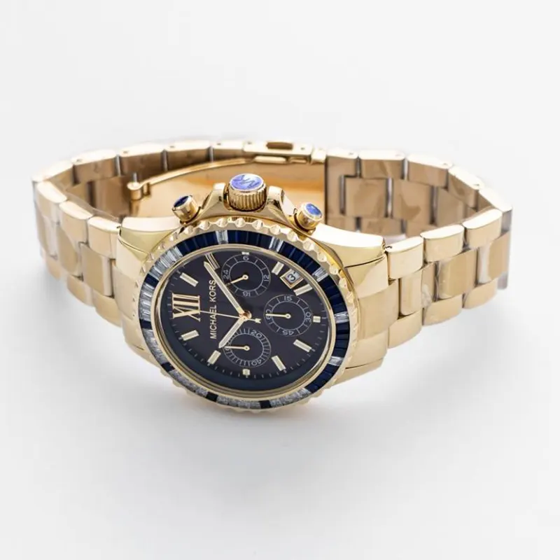 Michael Kors Everest Navy Dial Gold-tone Watch- MK5754